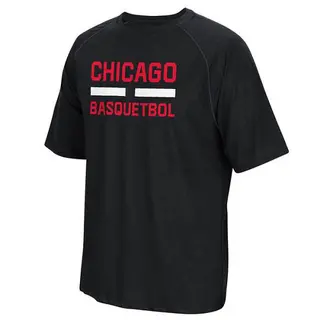 Chicago Bulls Men's Black Noches Ene-Be-A Practicewear Performance T-Shirt -